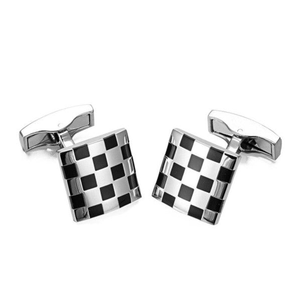 Boutons De Manchette Bulldog Noir - Acier Rhodié, Marque Tony & Paul, Neufs Avec étiquettes