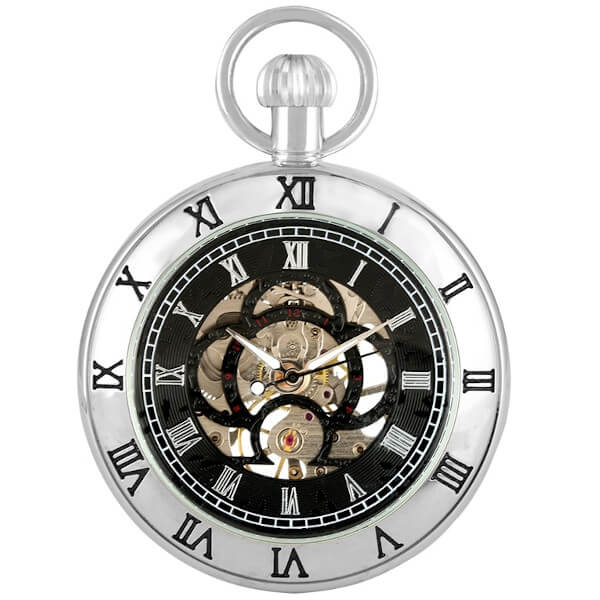 Montre à Gousset Reproduction - Métal Avec Décor Carrosse, Cadran Blanc, Occasion