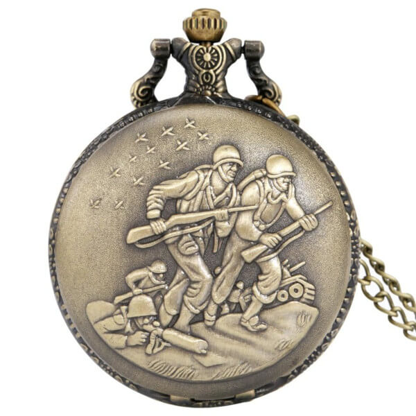 Montre à Gousset Mécanique En Argent Plaqué - Édition Messerschmitt Débarquement WW2, Neuve Avec Boîte