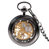 Montre à Gousset Skeleton Noir Arrière | La Montre à Gousset