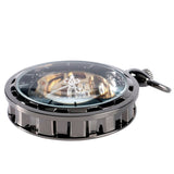 Montre à Gousset Skeleton Noir posée | La Montre à Gousset