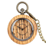 Montre à gousset Retro Bois clair