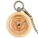 Montre à Gousset <br>Lion en Bois