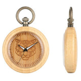 Montre à Gousset <br>Tigre en Bois
