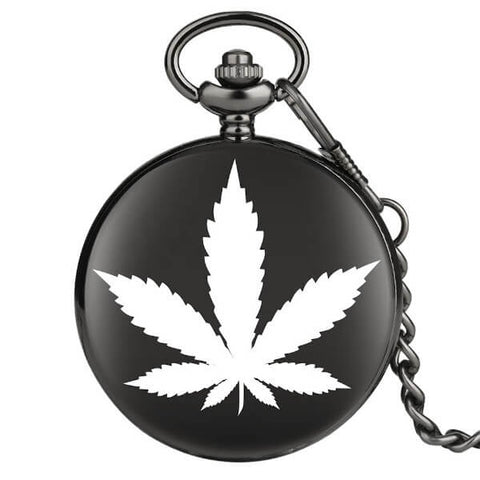 Montre à gousset Feuille de Cannabis