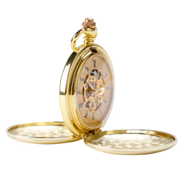 Montre à Gousset Femme Royce Plaquée Or - Mécanique à Remontage Manuel - Occasion Avec Pendentif