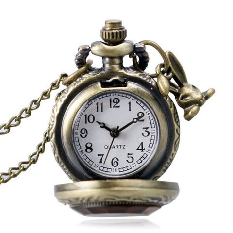 Montre gousset en bois Tête de mort Montre gousset en bois Tête de mort
