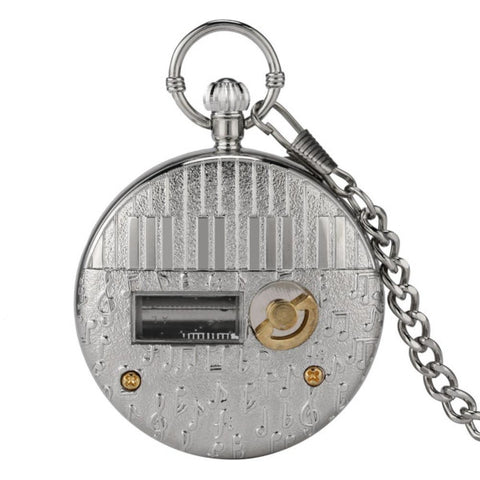 Chaîne Amovible Montre Poche Montre De Poche Musicale à Quartz - Mélodie Joyeux Anniversaire - Chaîne 30 Cm - Argent/Or - Cadeau Rétro Chaîne Amovible Montre Poche Montre De Poche Musicale à Quartz - Mélodie Joyeux Anniversaire - Chaîne 30 Cm - Argent/Or - Cadeau Rétro